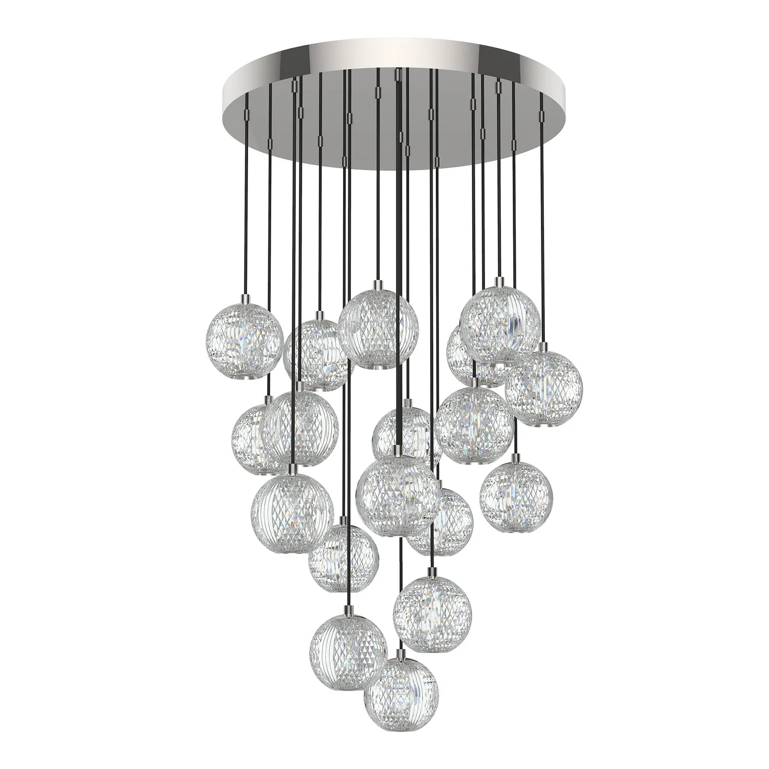 Marni LED Pendant in Polished Nickel