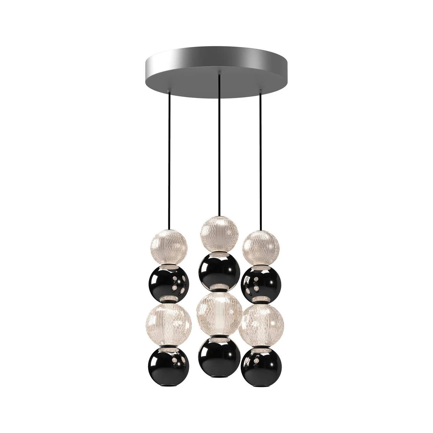 Onyx LED Pendant in Polished Nickel