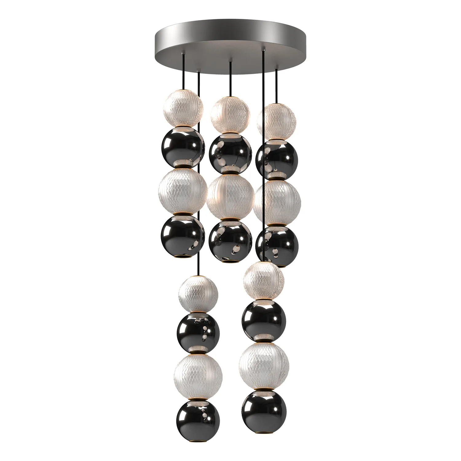 Onyx LED Pendant in Polished Nickel