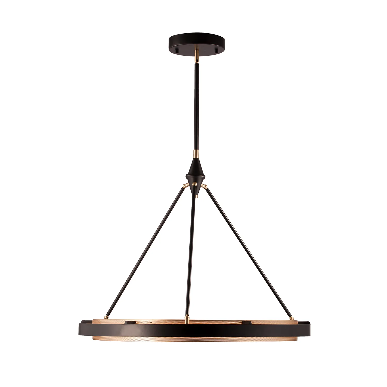 Duo LED Pendant in Classic Black/Gold Shimmer