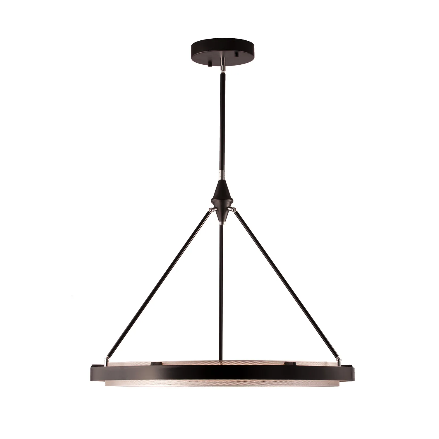 Duo LED Pendant in Classic Black/Silver Shimmer