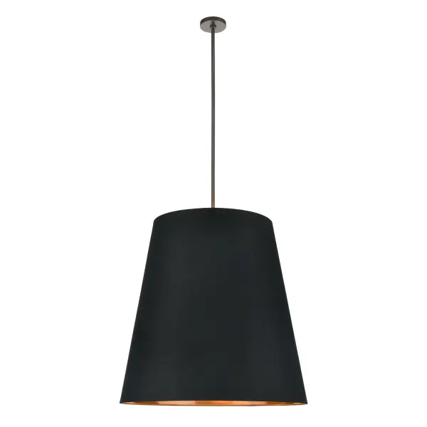 Elegant and softly tapered linen drum shades add a stylish and classic statement to any interior. The Calor collection exhibits a luminous gold interior combined with 100% linen exterior - offered in soft neutral tones of White, Black and Gray. Available in 2 sizes and offered in both Vintage Brass and Urban Bronze finishes. Collection: Calor Sub-Brand: ALORA Finish: Urban Bronze/Black Linen With Gold Parchment Glass: Linen Shade Width: 30.00" Height: 30.00" Length: 30.00" Weight: 27.20 lb Wire: 144" Rod: 46" (3x12" + 1x6" + 1x4") Canopy: D4.75" x H0.875" Number of Bulbs: 3 Maximum Wattage: 60.00 W Bulb Type: A19 Bulb Base: E26 Light Source: Incandescent Voltage: 120.00 V Material: Steel + Linen Country of Origin: China Safety Listing: UL Safety Rating: Dry Manufacturer Warranty: 1 Year Spec Sheet Instructions
