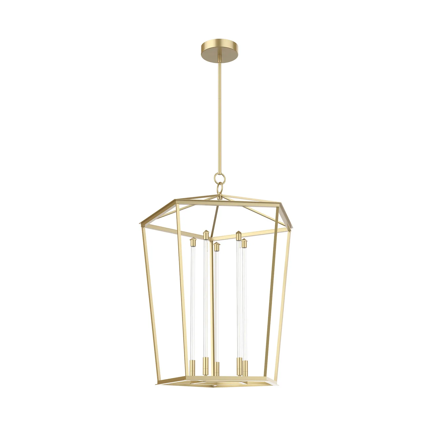 Delphine LED Pendant in Natural Brass