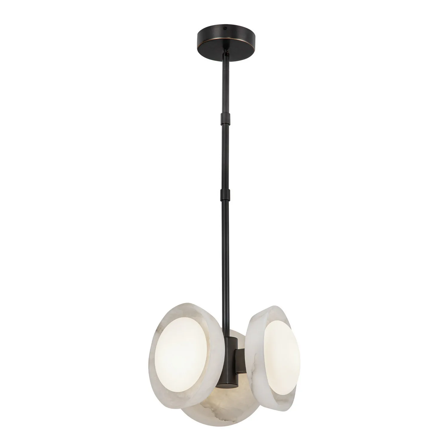 Alonso LED Pendant in Urban Bronze/Alabaster