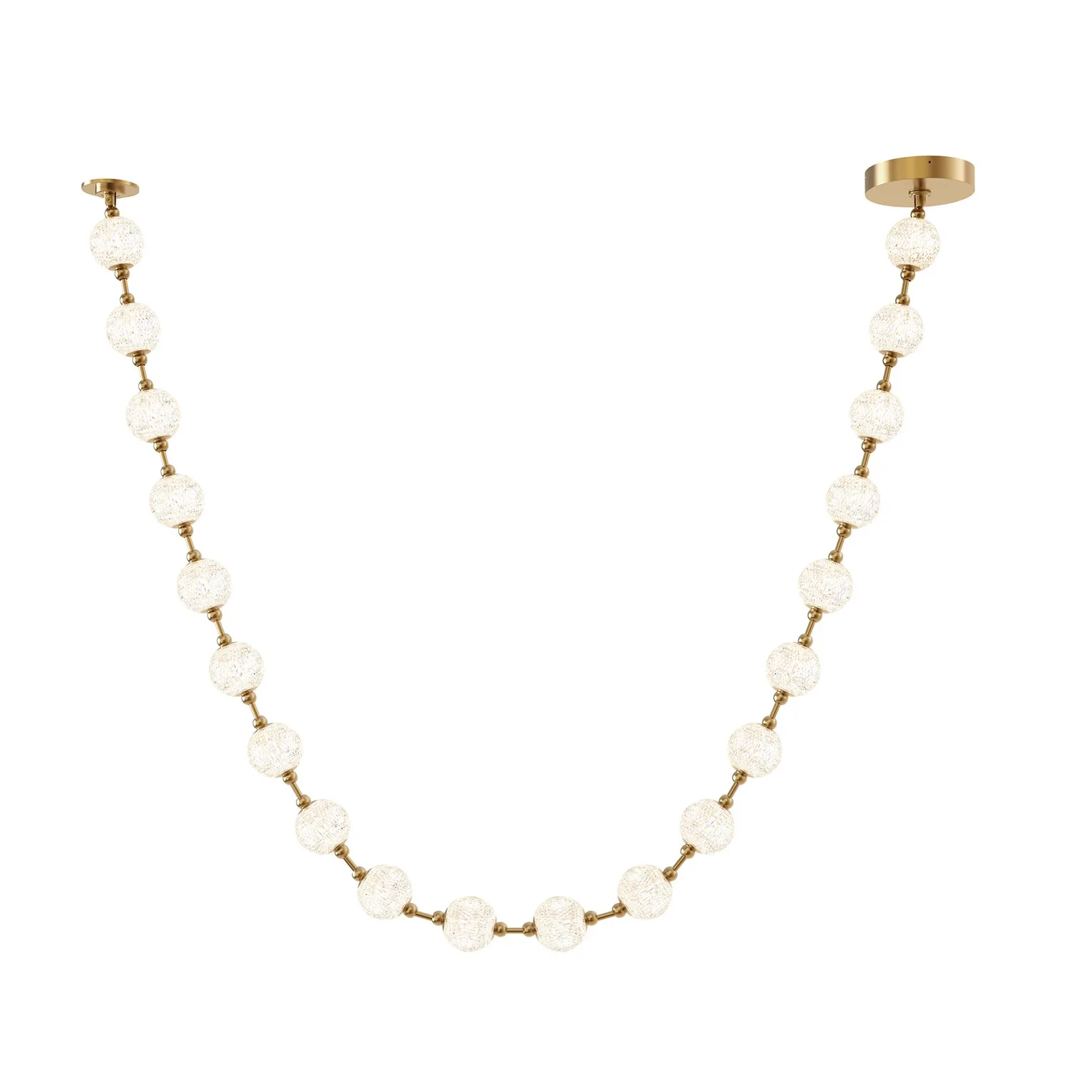Marni LED Pendant in Natural Brass
