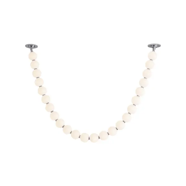 Inspired by the luxe pearls discovered by the sea, the Akoya collection is an instant classic. With unlimited amounts of configurations, this collection is perfect for any space in need of an awe-inspiring statement piece. Beads of illumination twirl in any way you prefer on a subtle frosted polished chrome frame. Now available in new sizes and canopy options. Collection: Akoya Designer: Ryan Pauly Finish: Chrome Glass: Frosted PC Diffuser Width: 3.25" Height: 3.25" Length: 8.00" Wire: 144" Canopy: D9.875" x H1.625" Maximum Wattage: 40.00 W Light Source: LED Light Output: 2745.00 lm Delivered Lumens: 1365.00 lm Color Temperature: 3000 K CRI: 90 Rated Average Life: 50,000 Voltage: 120.00 V Material: Steel + PC Country of Origin: China Safety Listing: ETL Safety Rating: Dry LED Spec Sheet Instructions