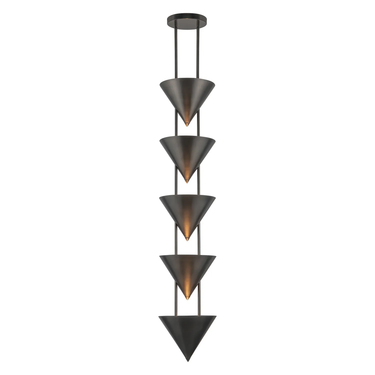 Versus Five Light Pendant in Aged Steel