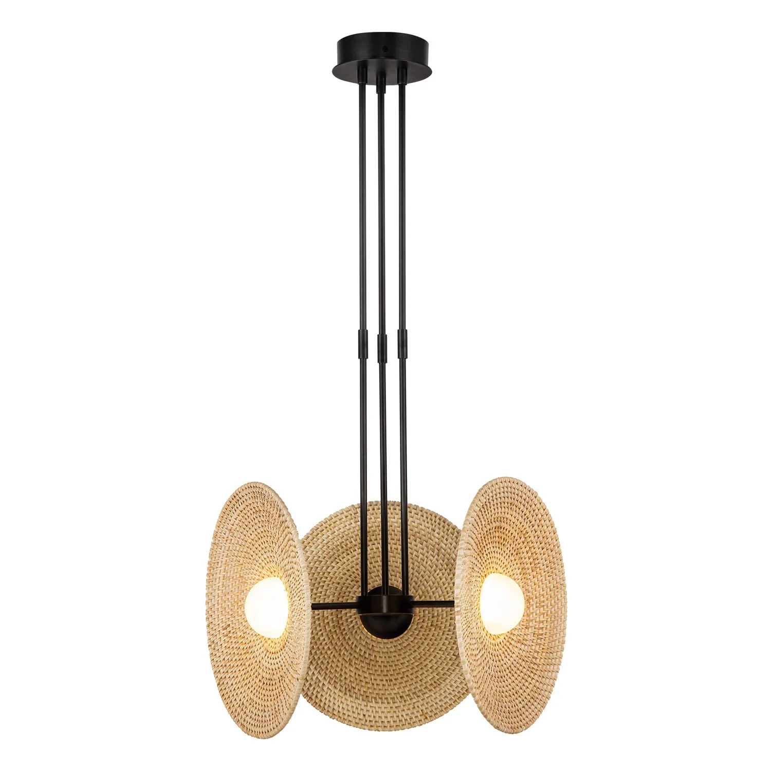 Harbour LED Pendant in Urban Bronze/Woven