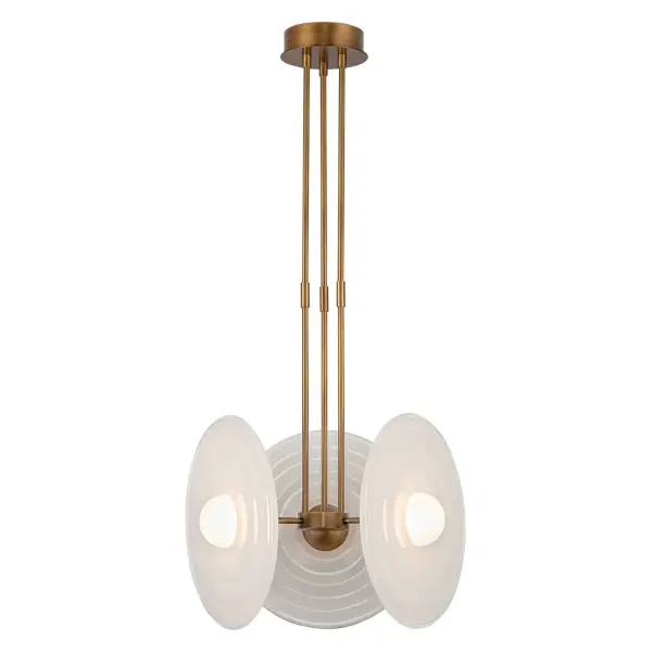 The Harbour collection brings masterful design to the next level. Each piece is adorned with textural shades (including rippled glossy opal glass or woven rattan options) and stunning detailed hardware. Classic shapes feel brand new with the modern integrated LED diffusers that illuminate the details of the Harbour. Collection: Harbour Designer: Alan Pepin Finish: Vintage Brass/Glossy Opal Glass: Glossy Opal Glass Width: 18.25" Height: 21.13" Length: 18.25" Wire: 144" Rod: 46" (9x12" + 3x6" + 3x4") Canopy: D5.5" x H1.625" Maximum Wattage: 25.00 W Bulb Type: Module Bulb Base: AC Light Source: LED Light Output: 1920.00 lm Delivered Lumens: 450.00 lm Color Temperature: 3000 K CRI: 90 Rated Average Life: 50,000 Voltage: 120.00 V Material: Steel + Glass Country of Origin: China Safety Listing: ETL Safety Rating: Dry Title 24 LED Manufacturer Warranty: 5 Years Spec Sheet Instructions