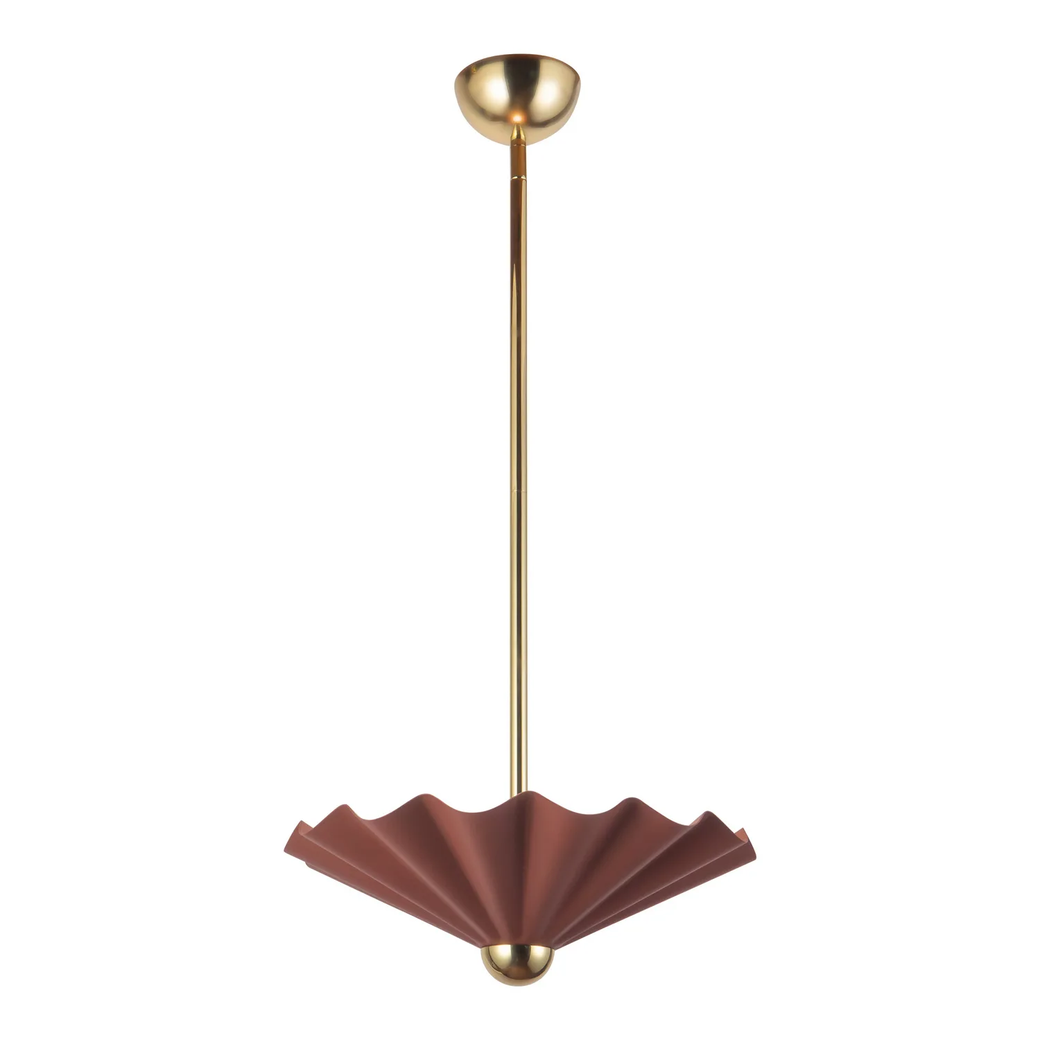 Furrow LED Pendant in Burgundy