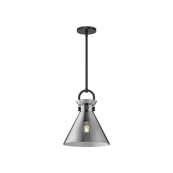 From a cozy cottage to an artfully eclectic space, the Emerson transforms to fit any mood. With handsome metallic details and five unique shade shapes to choose from, this collection provides endless inspiration. Mix and match this collection to fit your mood with hardware, shade, and mixed metal finish options. Collection: Emerson Designer: Alan Pepin Finish: Matte Black/Smoked Glass Glass: Smoked Glass Width: 10.50" Height: 12.75" Length: 10.50" Rod: 46" (3x12" + 1x6" + 1x4") Canopy: D4.625" x H0.625" Number of Bulbs: 1 Maximum Wattage: 60.00 W Bulb Type: A19 Bulb Base: E26 Voltage: 120.00 V Material: Steel + Glass Country of Origin: China Safety Listing: UL Safety Rating: Dry Manufacturer Warranty: 1 Year Spec Sheet Instructions