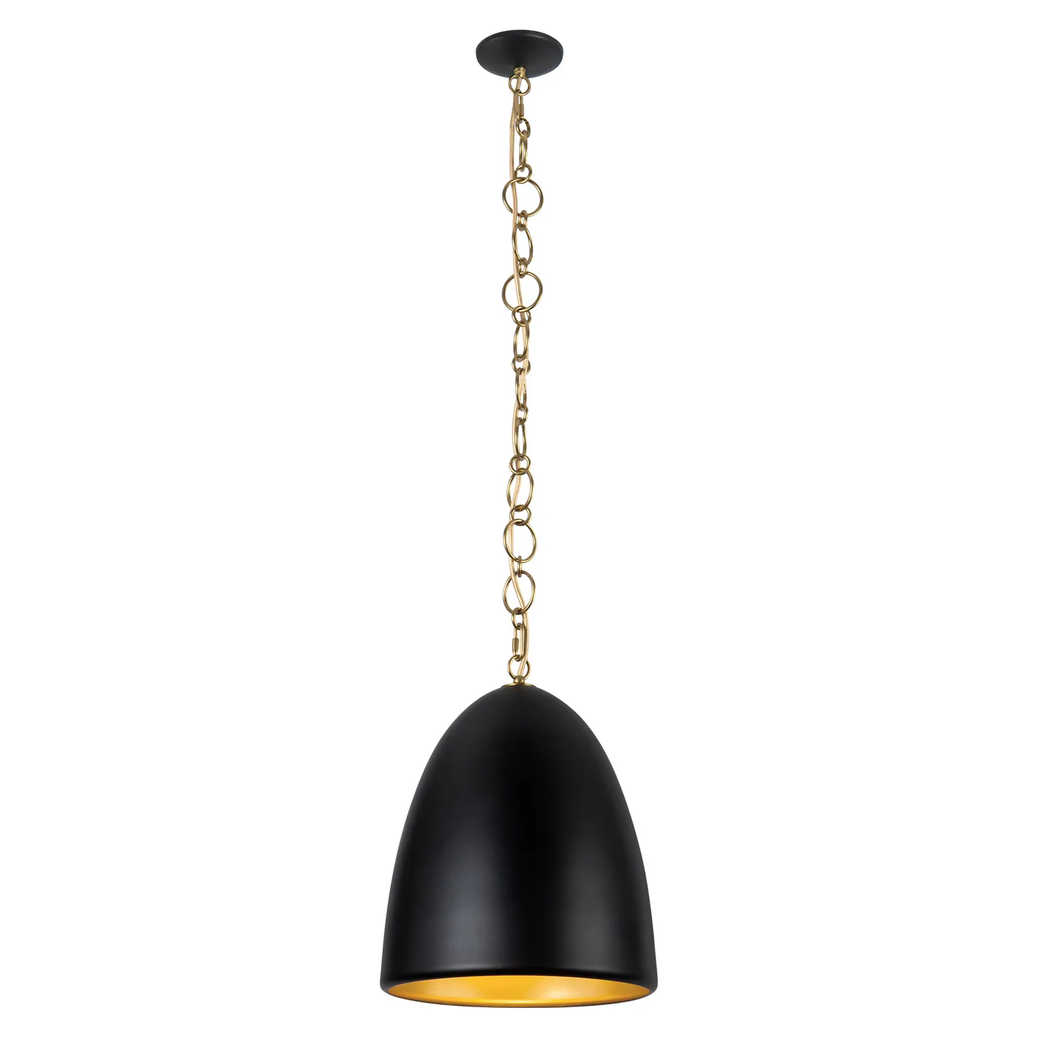 Grant One Light Pendant in Matte Black