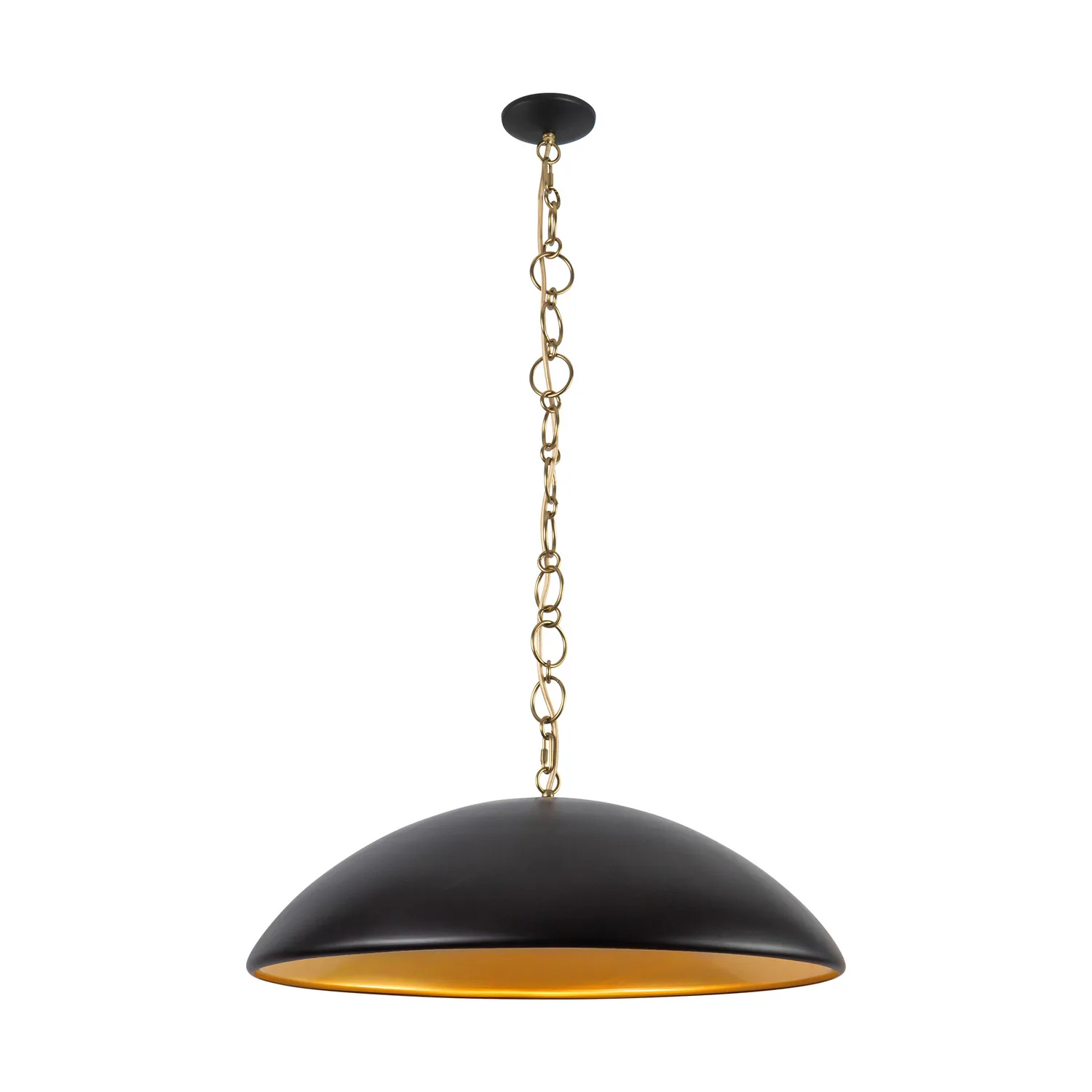 Grant One Light Pendant in Matte Black
