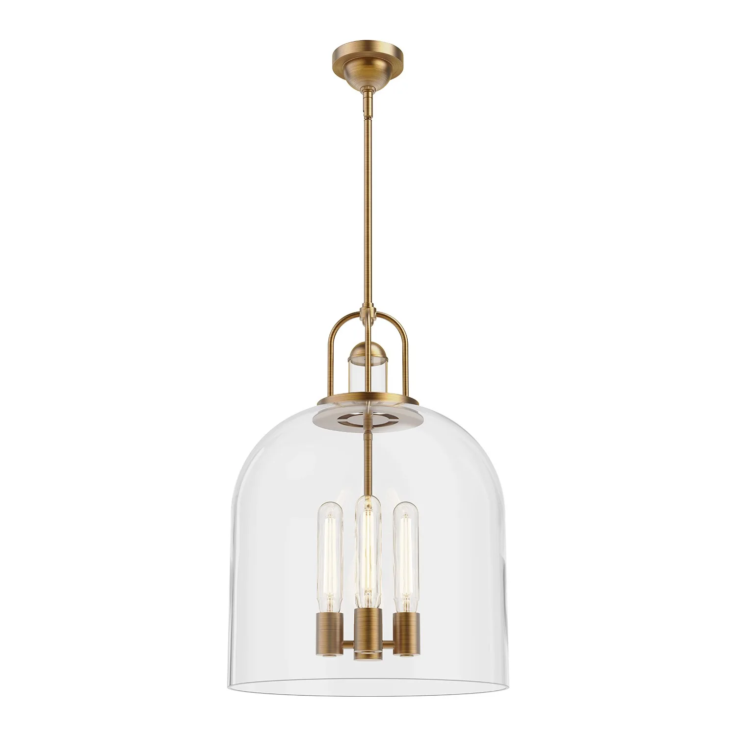 Lancaster Four Light Pendant in Aged Gold
