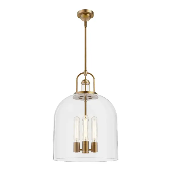 The Lancaster Collection takes the classic vintage lanterns of Paris to an elevated modern marvel. The generous glass of the Lancaster were designed with the intent to reflect all the small moments shared in a space. This collection is now available in styles for both indoor and outdoor use Collection: Lancaster Designer: Alan Pepin Finish: Aged Gold Glass: Clear Glass Width: 16.00" Height: 22.63" Length: 16.00" Rod: 46" (3x12" + 1x6" + 1x4") Canopy: D4.625" x H2.25" Number of Bulbs: 4 Maximum Wattage: 60.00 W Bulb Type: T Bulb Base: E26 Voltage: 120.00 V Material: Steel + Glass Country of Origin: China Safety Listing: UL Safety Rating: Dry Manufacturer Warranty: 1 Year Spec Sheet Instructions