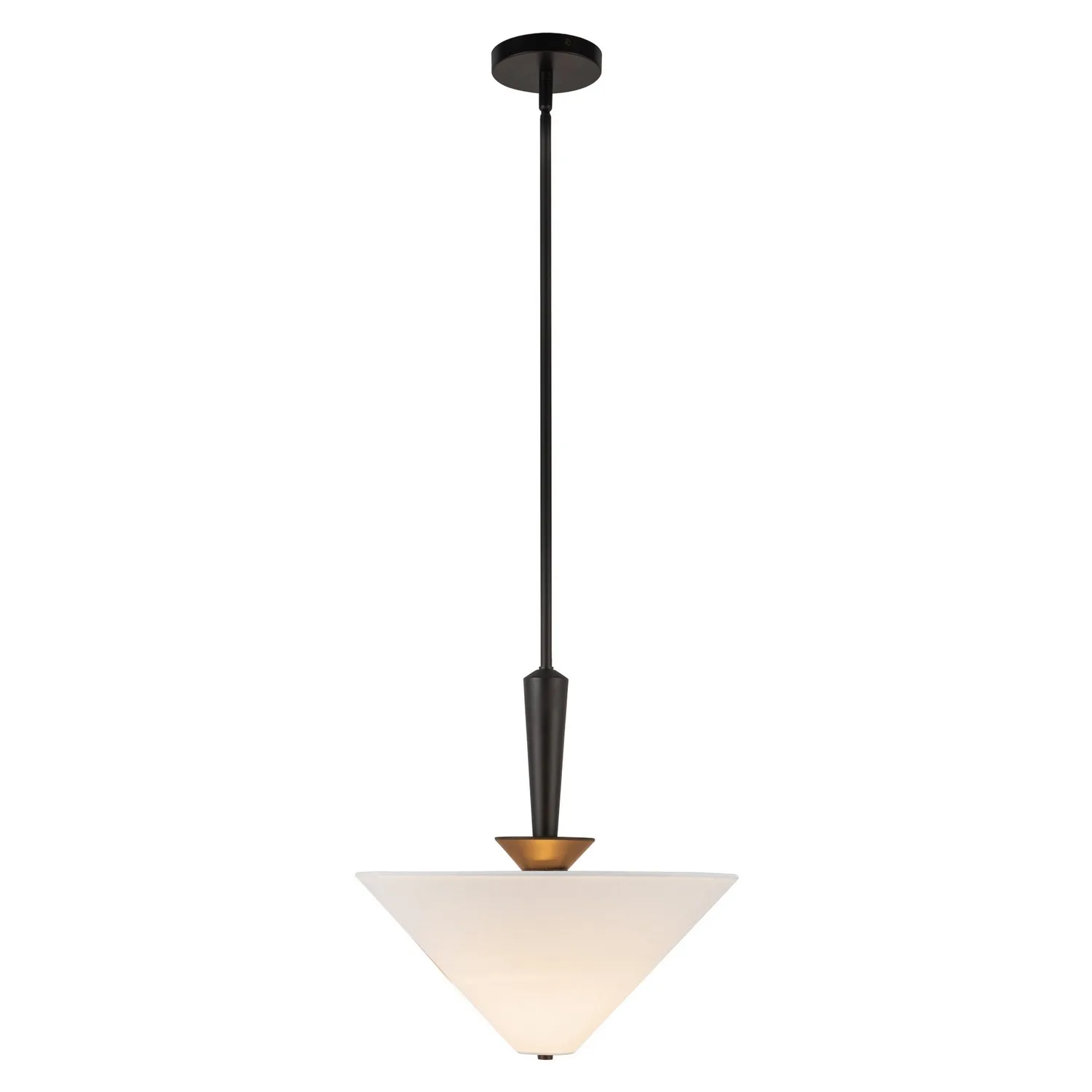 Bridgette One Light Pendant in Matte Black/White Linen