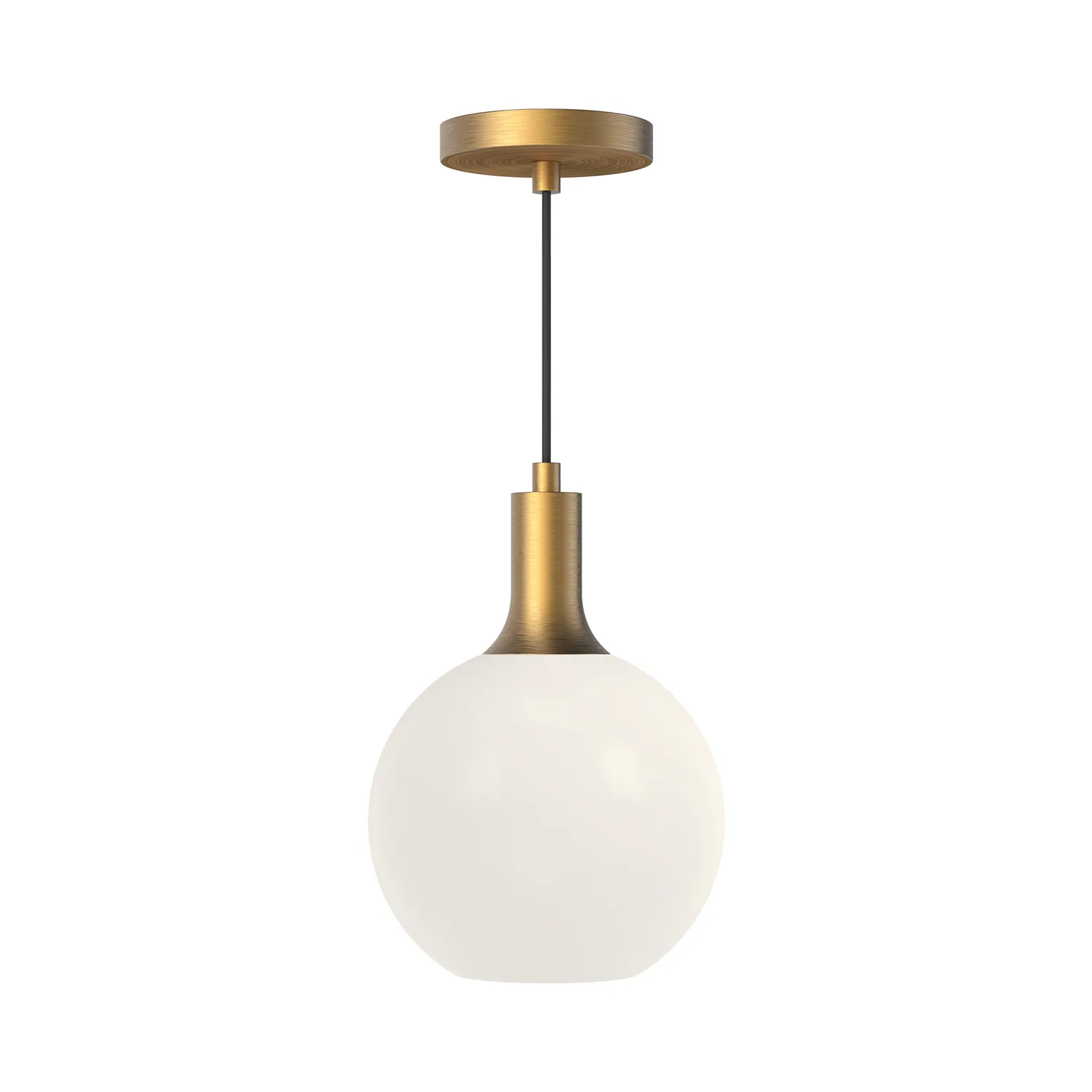 Castilla One Light Pendant in Aged Gold/Opal Matte Glass