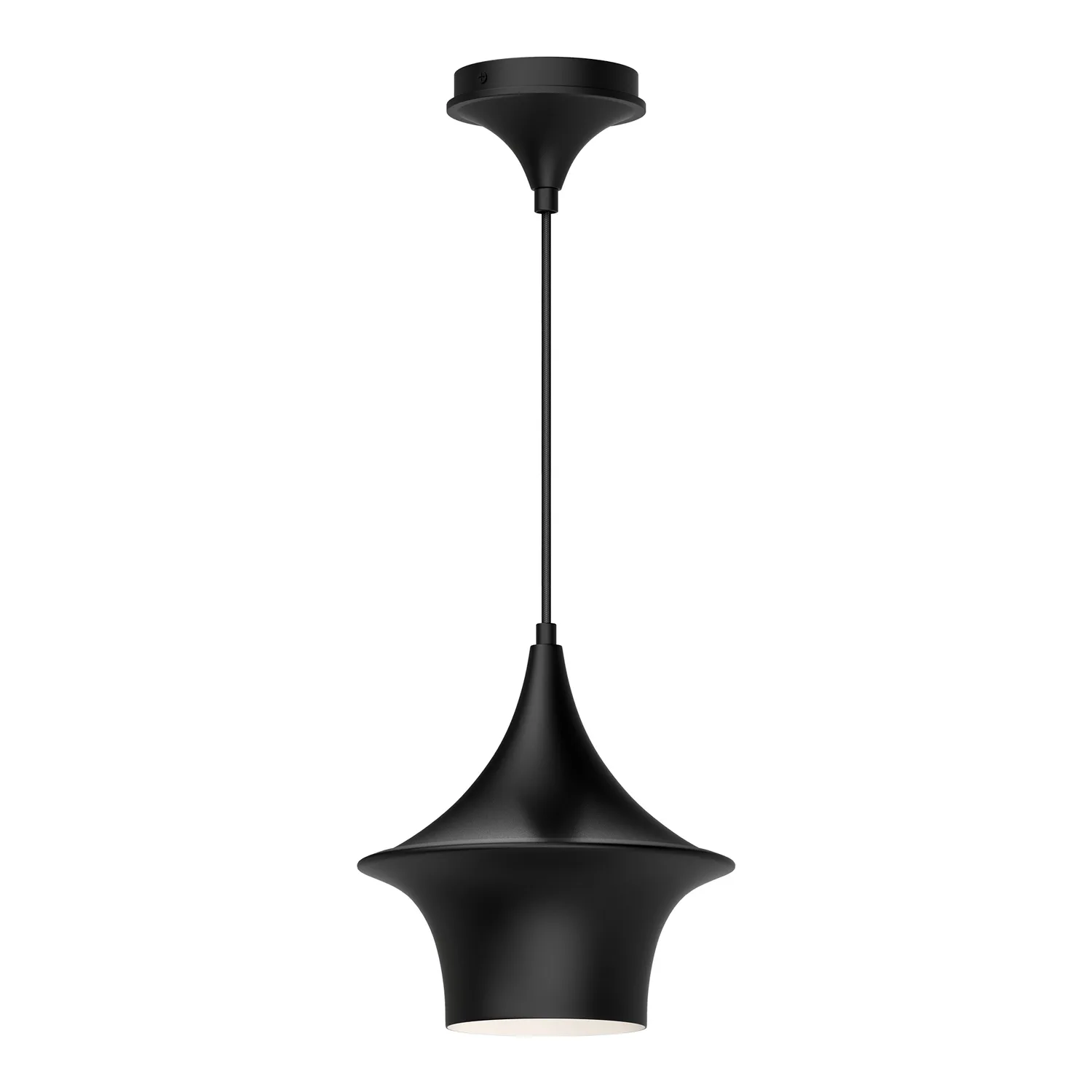 Emiko One Light Pendant in Matte Black
