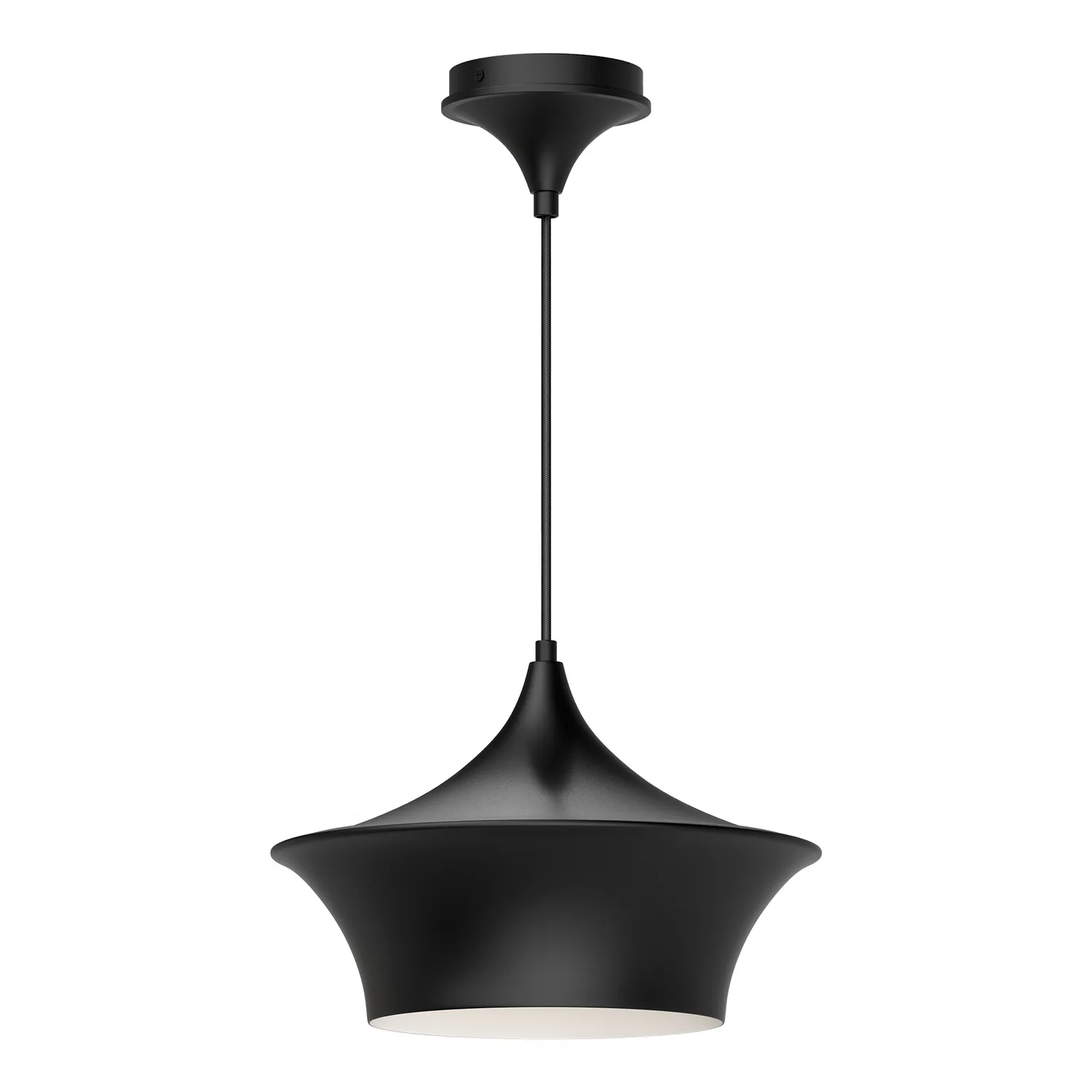 Emiko One Light Pendant in Matte Black