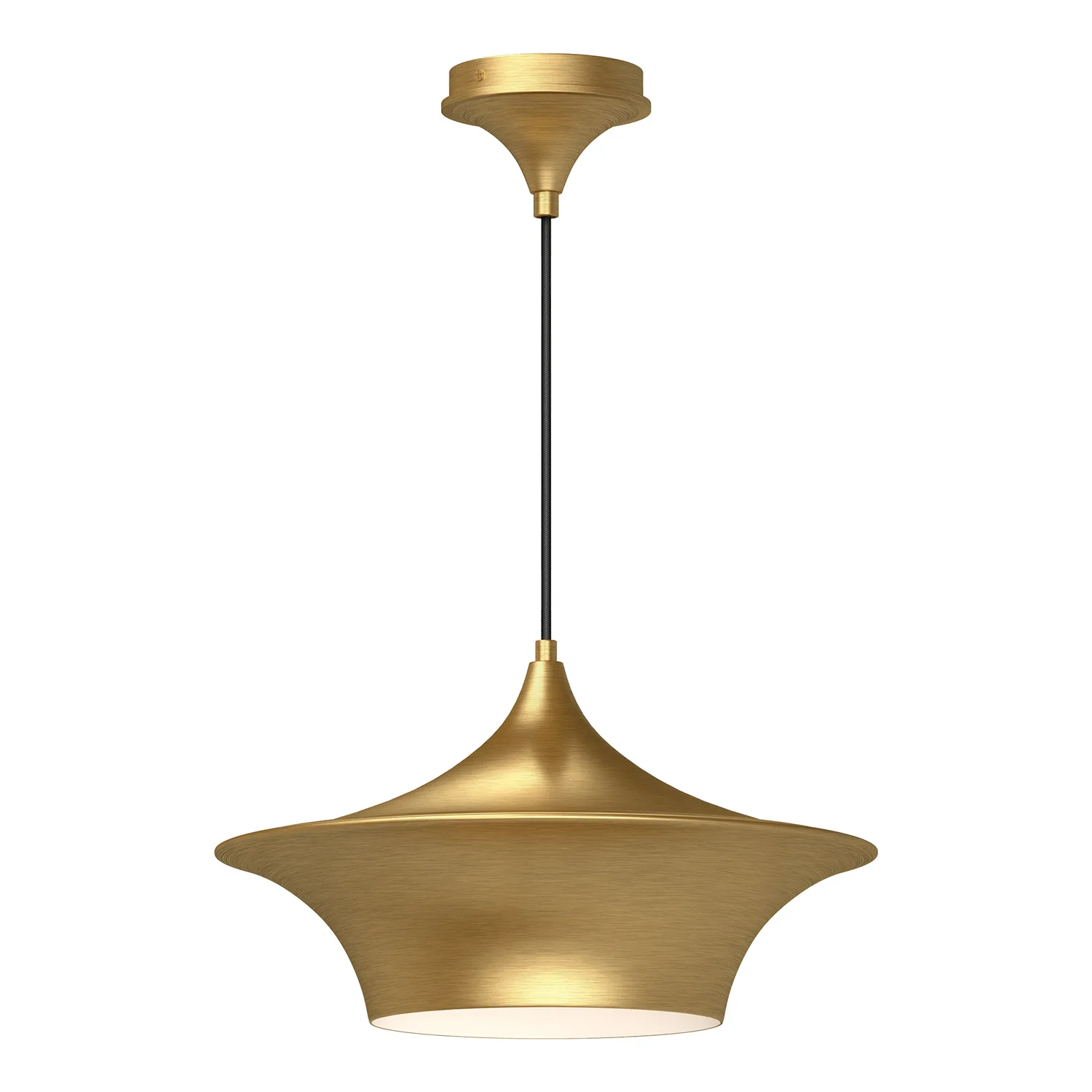 Emiko One Light Pendant in Brushed Gold