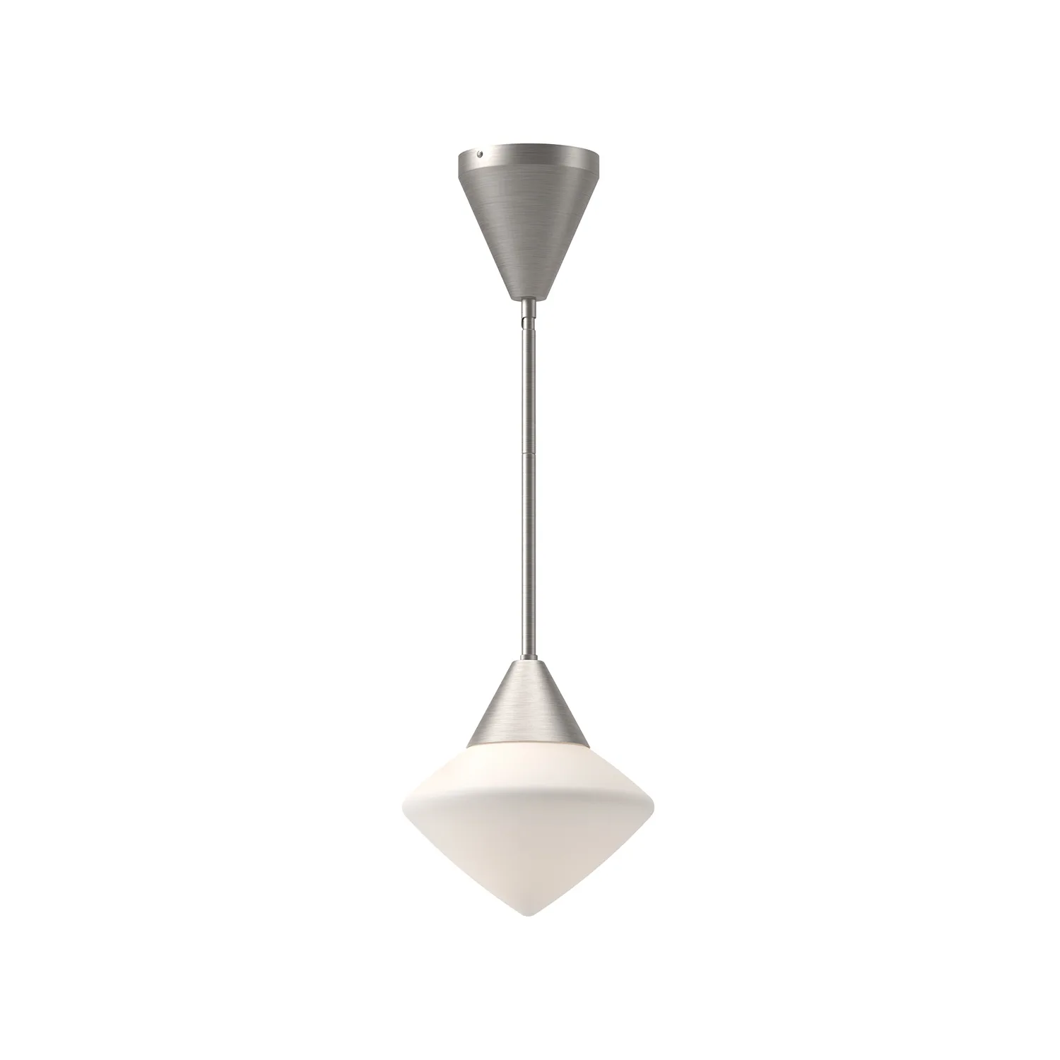 Nora One Light Pendant in Brushed Nickel/Opal Matte Glass