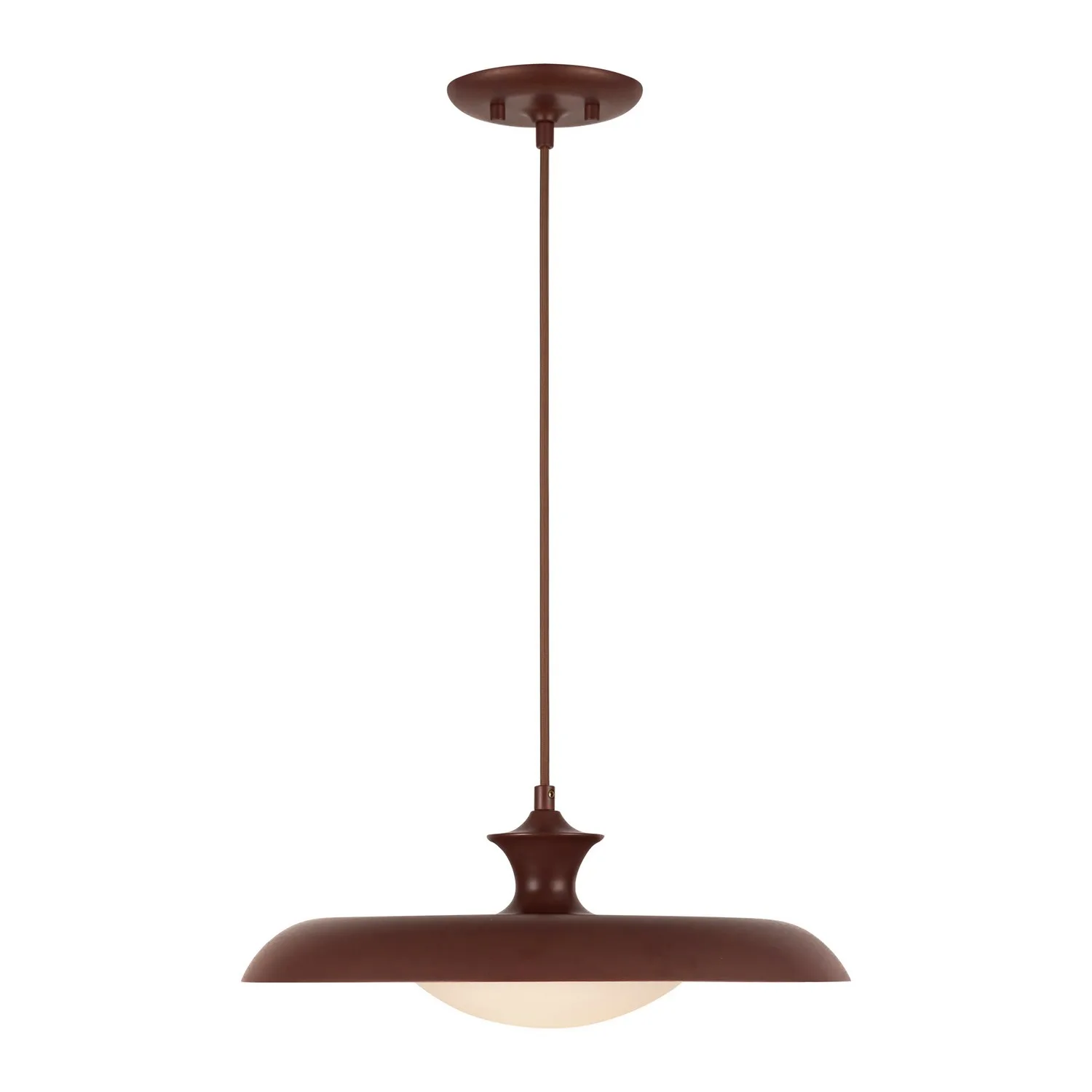 Minori One Light Pendant in Burgundy