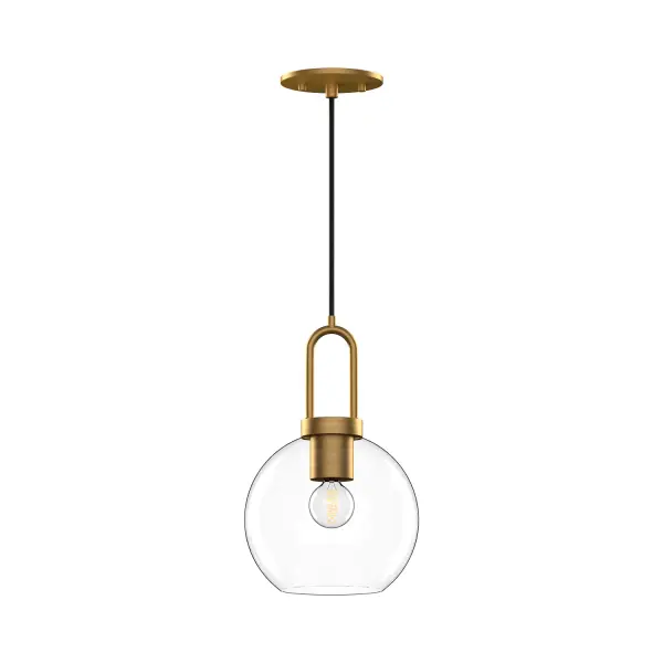 Inspired by traditional Japanese lanterns, the Soji has a timeless silhouette. With many glass and metal-detailing finishes to choose from, it's easy to make the Soji fit your mood. Unique Copper and Smoked Solid glass options create ambiance that changes from day to night with ease, while Clear and Opal Matte glass create a classic statement. Collection: Soji Designer: Ryan Pauly Finish: Aged Gold/Clear Glass Glass: Clear Glass Width: 7.88" Height: 12.50" Length: 7.88" Wire: 72" Black Braided Canopy: D4.75" x H0.375" Number of Bulbs: 1 Maximum Wattage: 60.00 W Bulb Type: A19 Bulb Base: E26 Voltage: 120.00 V Material: Steel + Glass Country of Origin: China Safety Listing: UL Safety Rating: Dry Manufacturer Warranty: 1 Year Spec Sheet Instructions