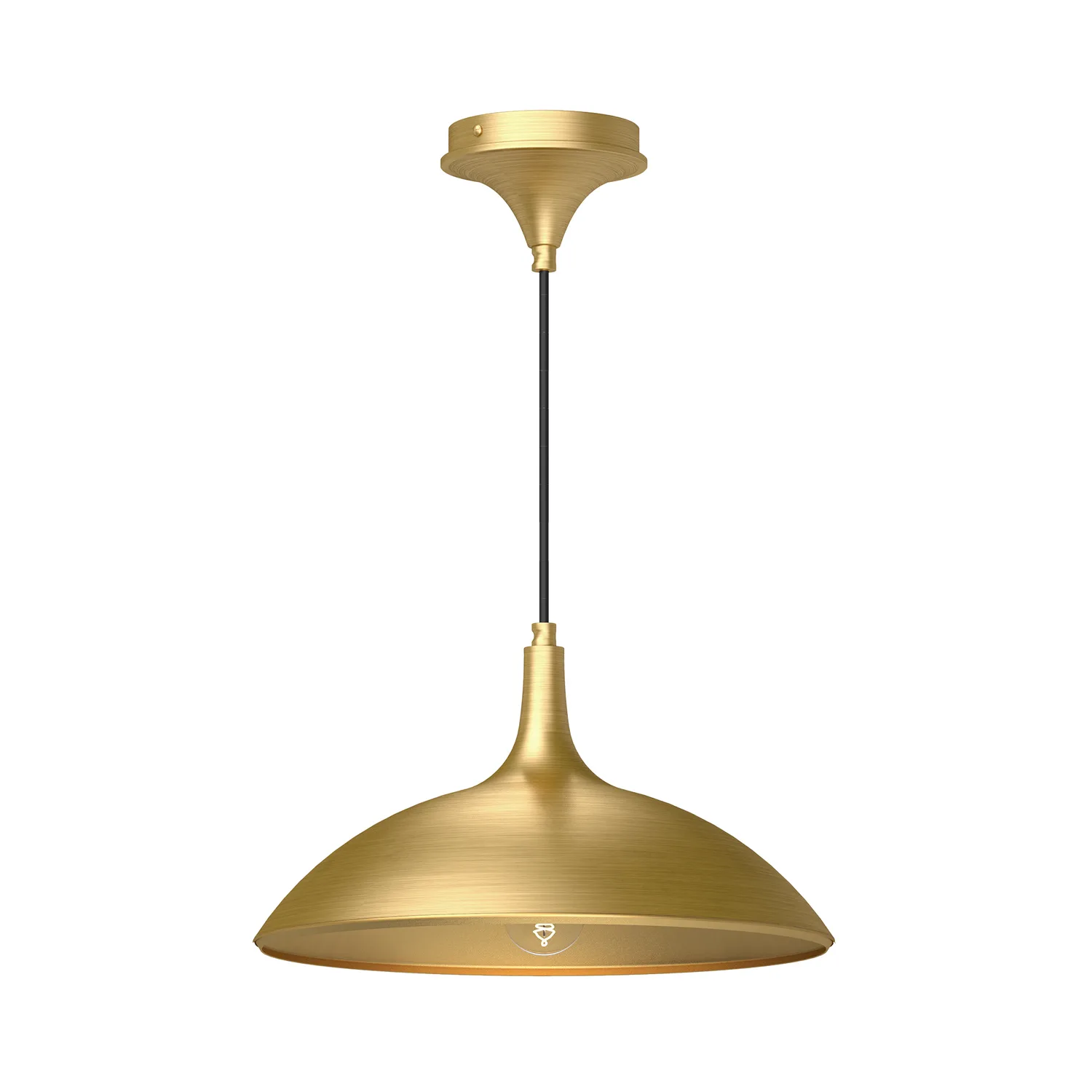 Abel One Light Pendant in Brushed Gold