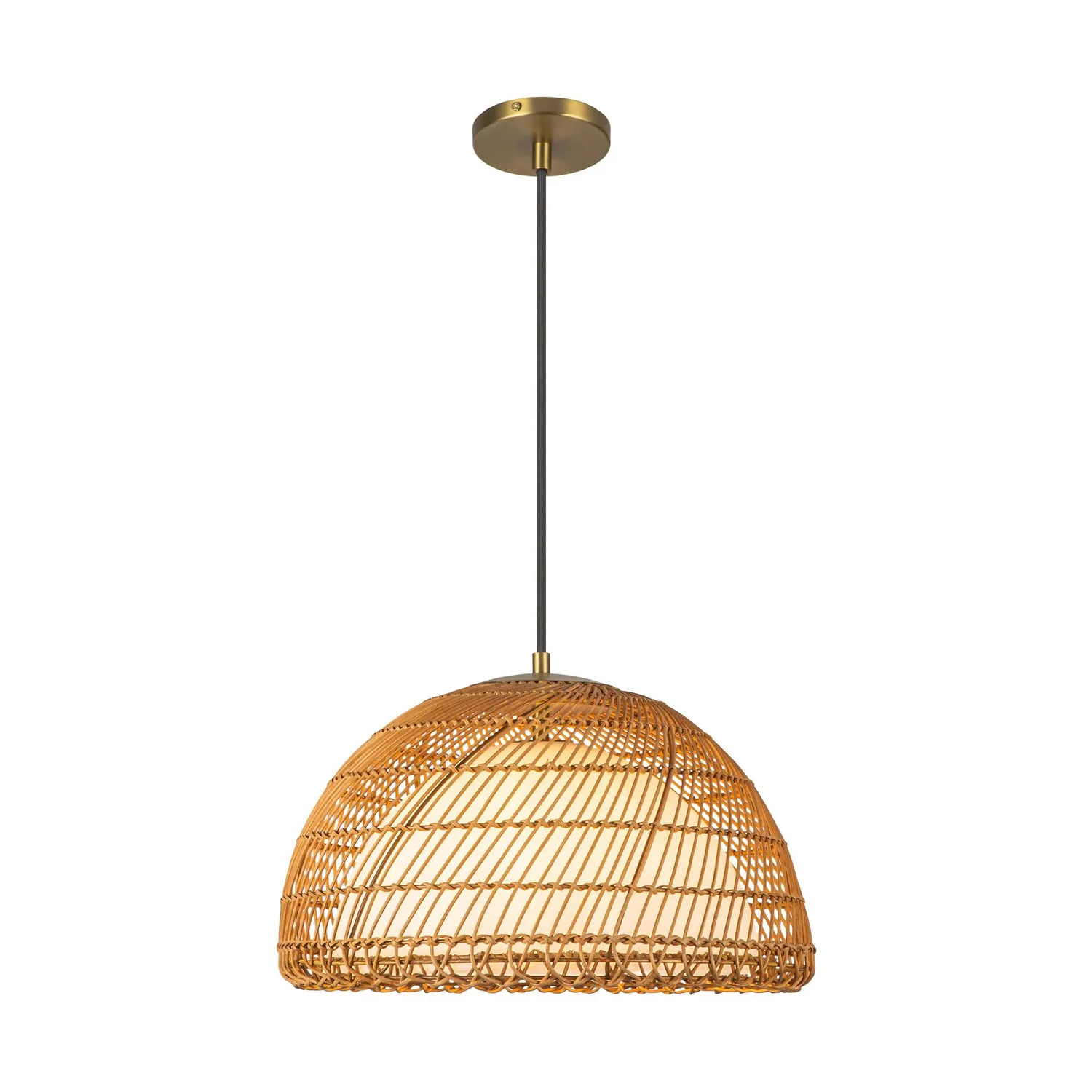 Bondi One Light Pendant in Brushed Gold/Opal