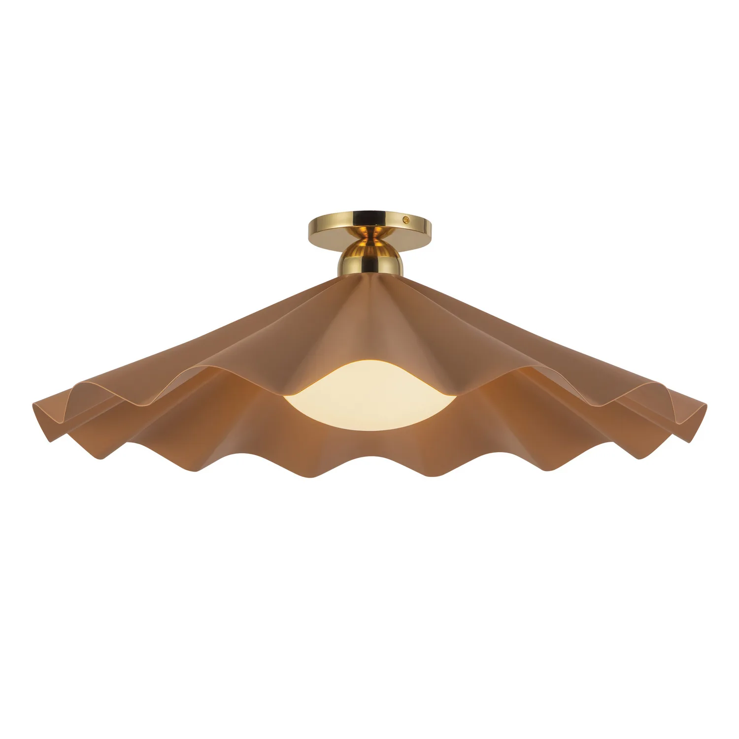 Furrow One Light Semi-Flush Mount in Peach