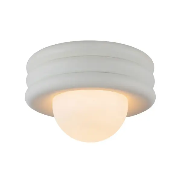 The Harvey lighting collection is a true standout! It features organically curved metal rings encircling a beautiful natural oval diffuser. The clean and minimalist design is so striking, it effortlessly makes a statement. It's a perfect blend of simplicity and artistry, adding a bold and eye-catching touch to any space. Collection: Harvey Designer: Kuzco Studio Finish: Antique White Glass: Matte Opal Glass Width: 12.00" Height: 7.88" Length: 12.00" Number of Bulbs: 1 Maximum Wattage: 60.00 W Bulb Type: A19 Bulb Base: E26 Voltage: 120.00 V Material: Aluminum + Steel + Glass Country of Origin: China Safety Listing: UL Safety Rating: Dry Spec Sheet Instructions