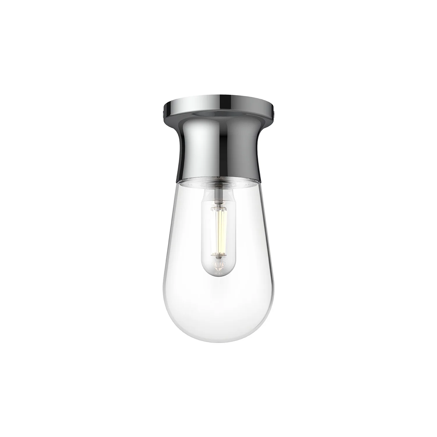 Marcel One Light Semi-Flush Mount in Chrome