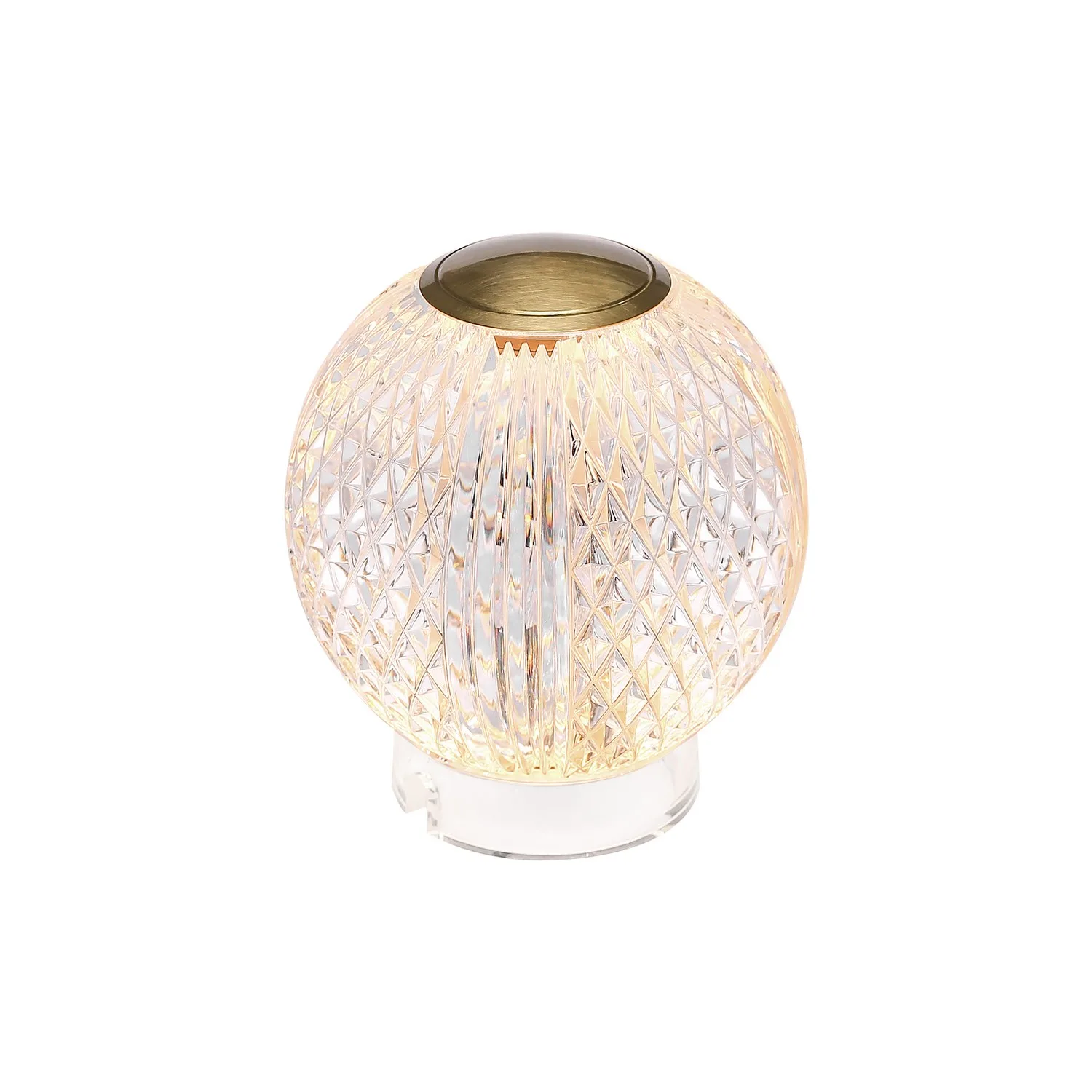 Marni LED Table Lamp in Natural Brass
