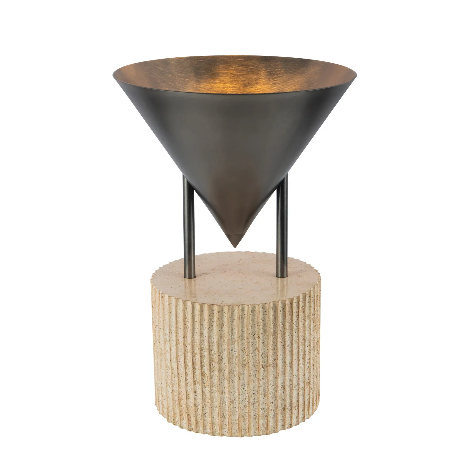 Versus One Light Table Lamp in Aged Steel