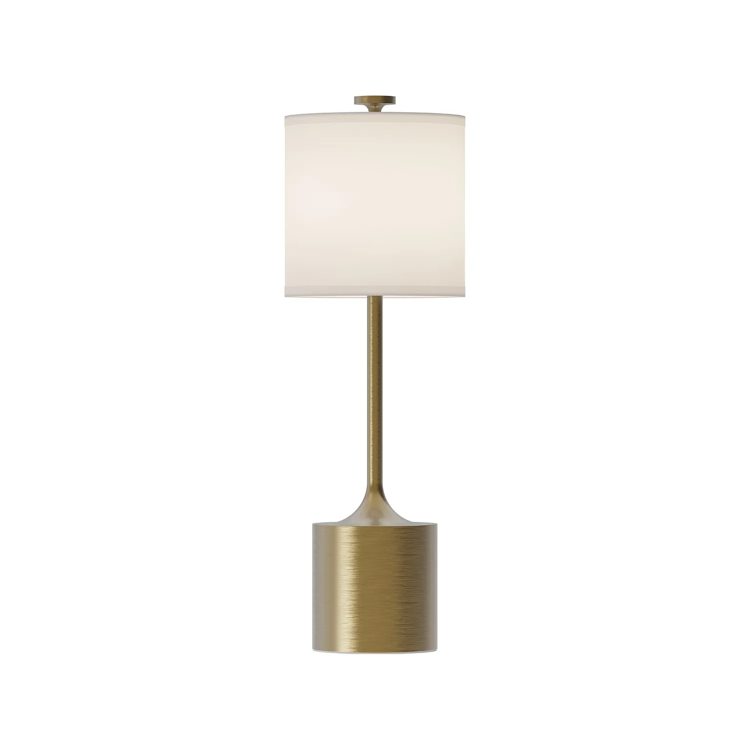 Issa One Light Table Lamp in Brushed Gold/Ivory Linen
