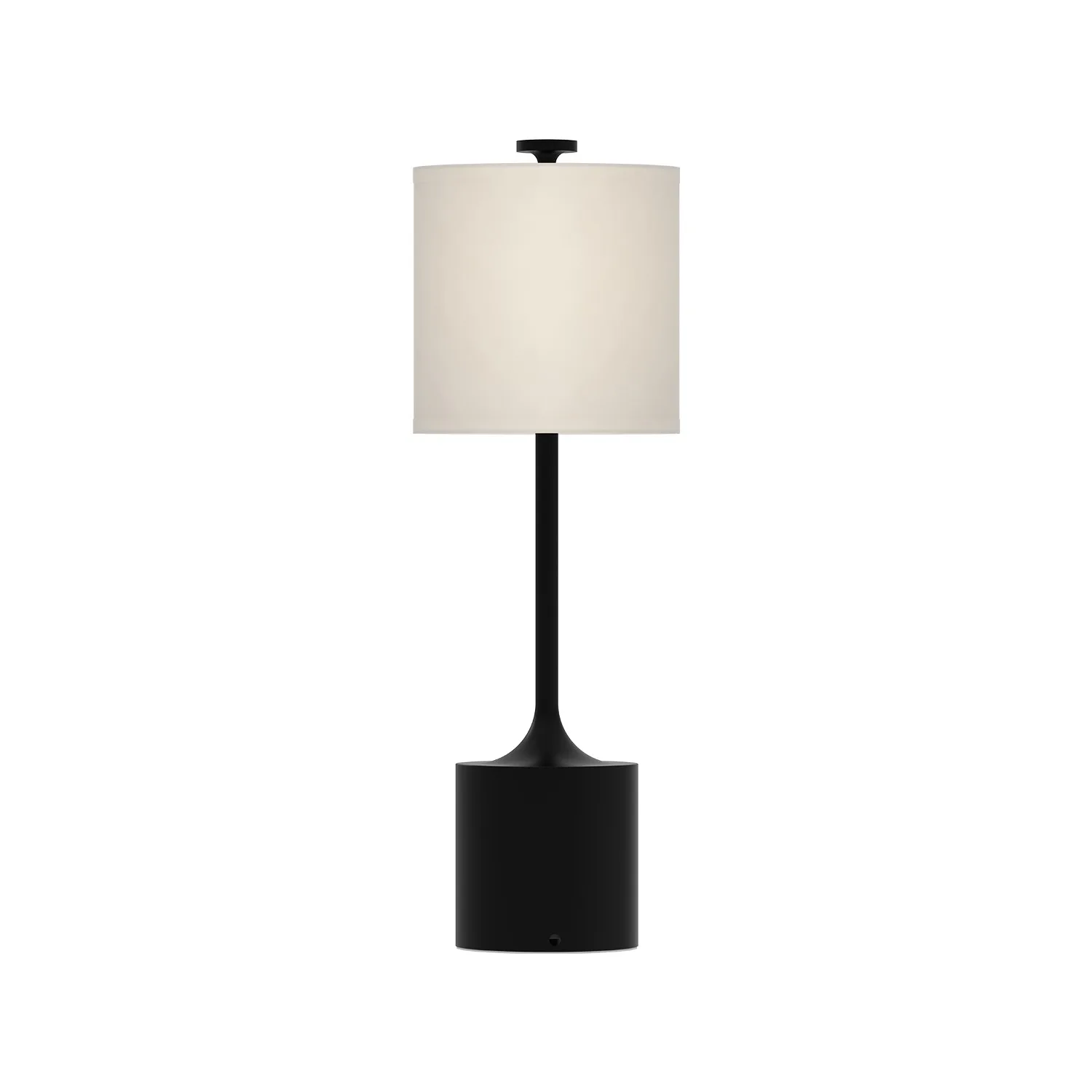 Issa One Light Table Lamp in Matte Black/Ivory Linen