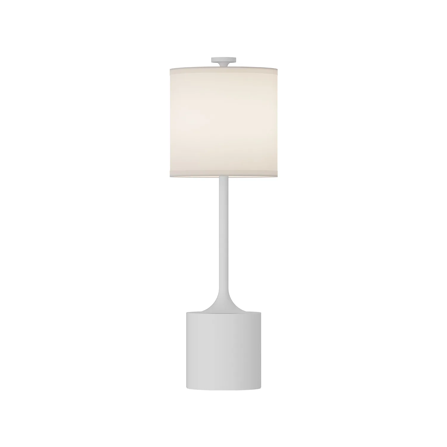 Issa One Light Table Lamp in White/Ivory Linen