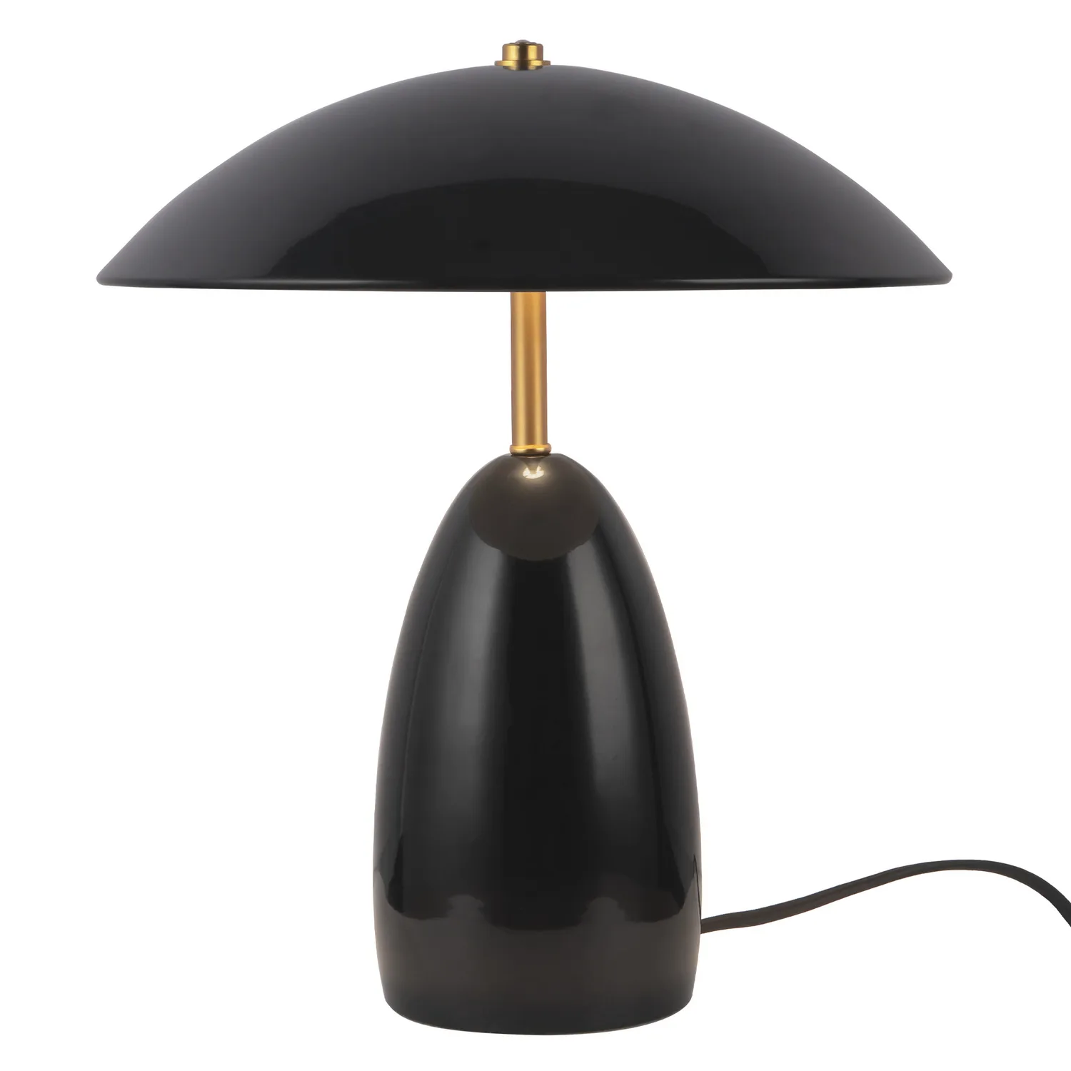 Poppy LED Table Lamp in Glossy Black