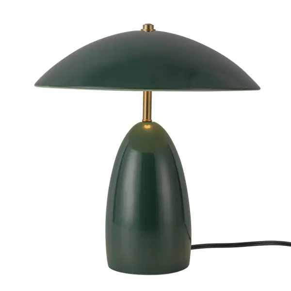 The Poppy table lamp is a true showstopper! With its vibrant colors, it's like a burst of sunshine in your room. It's simple yet elegant, and it'll add a pop of style to any space. Plus, it's super versatile, so you can use it in any room you like. Collection: Poppy Designer: Haejung Ro Finish: Pine Green Glass: Steel Shade Width: 12.00" Height: 13.88" Length: 12.00" Wire: 72" Color Matching Braided Canopy: D4.75" x H7.875" Maximum Wattage: 8.00 W Bulb Type: LED Light Source: LED Light Output: 840.00 lm Delivered Lumens: 668.00 lm Color Temperature: 3000 K CRI: 90 Rated Average Life: 50,000 Voltage: 120.00 V Material: Aluminum + Steel Country of Origin: China Safety Listing: ETL Safety Rating: Dry LED Spec Sheet Instructions