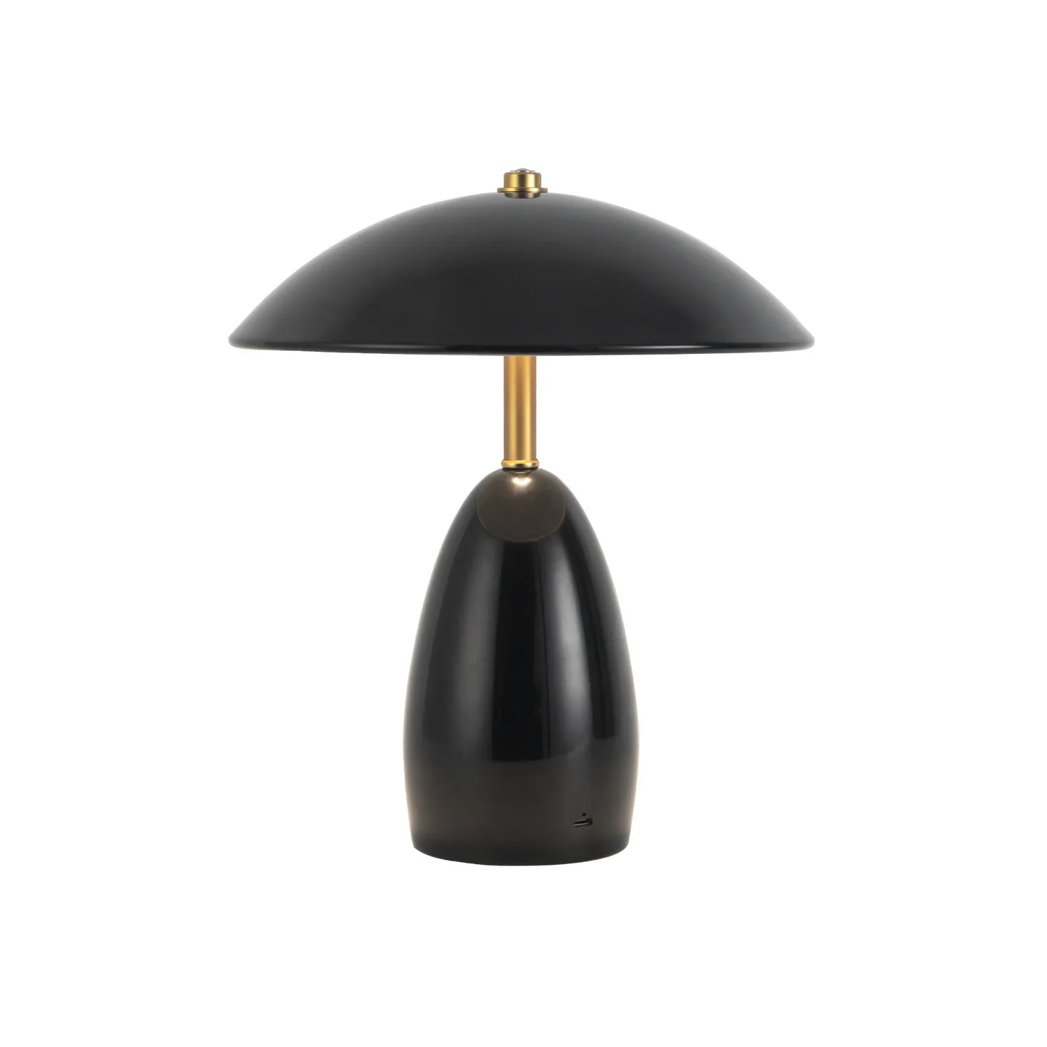 Poppy LED Table Lamp in Glossy Black