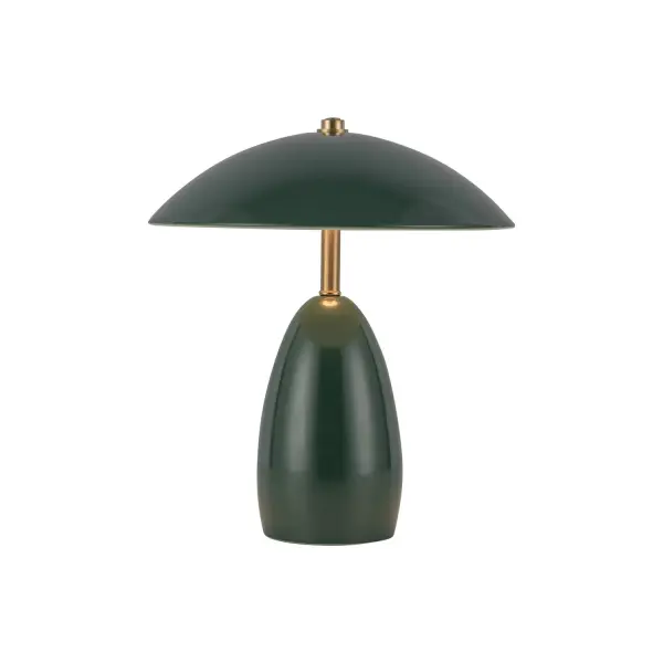 The Poppy table lamp is a true showstopper! With its vibrant colors, it's like a burst of sunshine in your room. It's simple yet elegant, and it'll add a pop of style to any space. Plus, it's super versatile, so you can use it in any room you like. Collection: Poppy Designer: Haejung Ro Finish: Pine Green Glass: Steel Shade Width: 9.13" Height: 10.63" Length: 9.13" Wire: White Canopy: D3.75" x H6" Maximum Wattage: 3.00 W Bulb Type: LED Light Source: LED Light Output: 315.00 lm Delivered Lumens: 120.00 lm Color Temperature: 3000 K CRI: 90 Rated Average Life: 50,000 Material: Aluminum + Steel Country of Origin: China Safety Listing: ETL Safety Rating: Damp LED Spec Sheet Instructions
