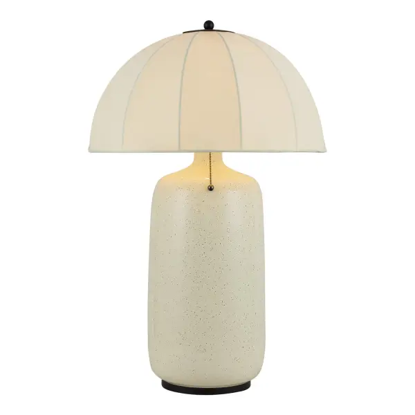 Transform your space with the Crosby decorative lighting collection by Kelsey Leigh Design Co. These fixtures are inspired by vintage parasols and feature light natural shades and delicate details. They come in elegant matte black or brushed gold, so they'll fit in any decor style. Collection: Crosby Designer: Kelsey McGregor Finish: Matte Black Glass: Spandex Shade Width: 18.00" Height: 27.63" Length: 18.00" Wire: 72" Black Canopy: D6.5" x H0.625" Number of Bulbs: 1 Maximum Wattage: 60.00 W Bulb Type: A19 Bulb Base: E26 Voltage: 120.00 V Material: Steel + Fabric Country of Origin: China Safety Listing: ETL Safety Rating: Dry Spec Sheet Instructions