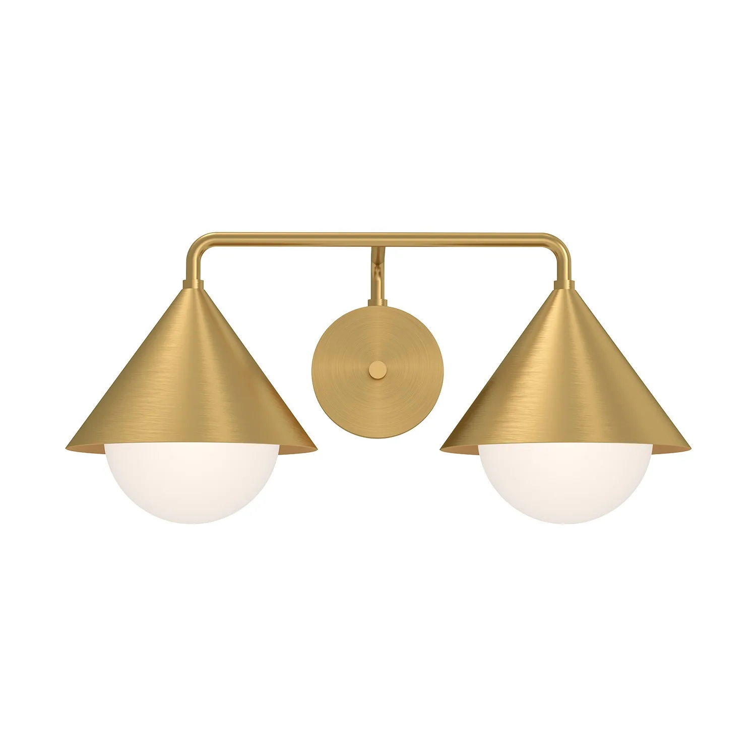 Remy Two Light Vanity in Brushed Gold/Opal Glass