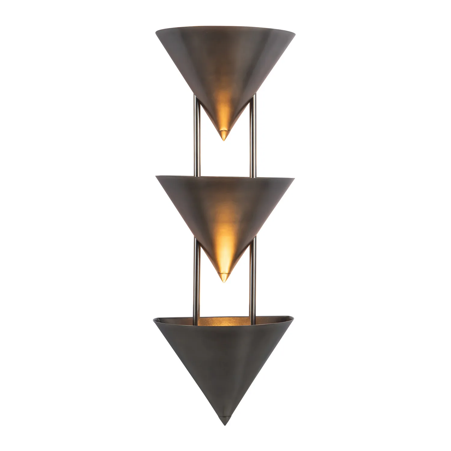 Versus Three Light Wall Sconce in Aged Steel