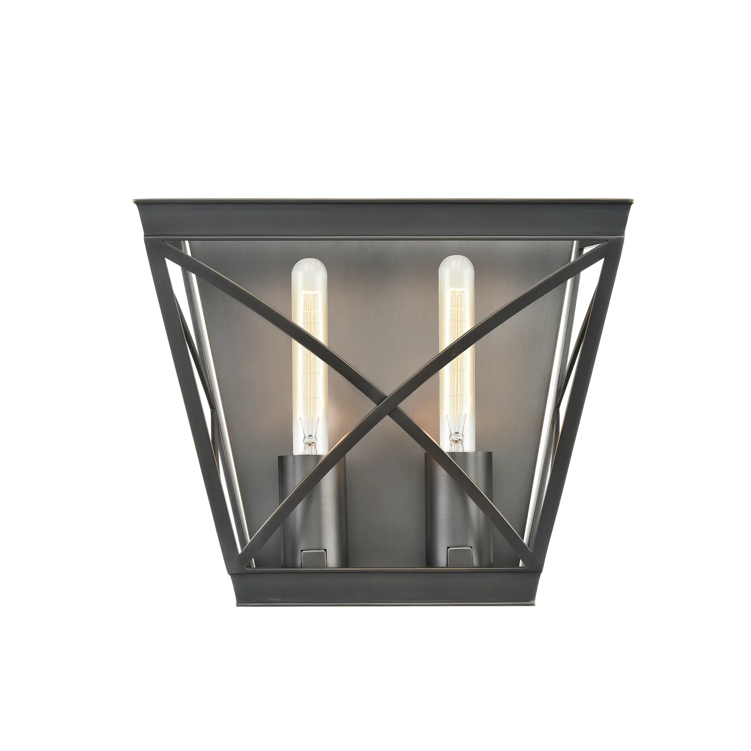 Lattice Two Light Bathroom Fixture in Urban Bronze