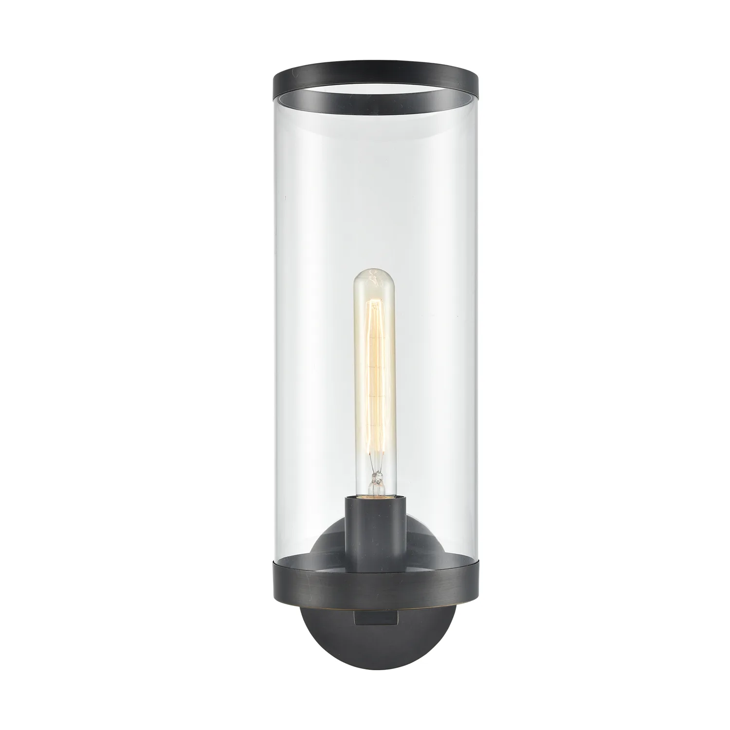 Revolve II One Light Bathroom Fixture in Clear Glass/Urban Bronze