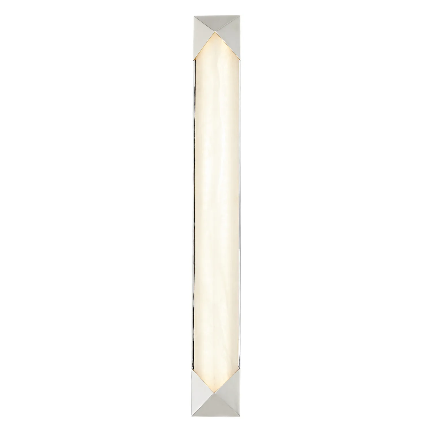 Caesar LED Vanity in Polished Nickel/Alabaster
