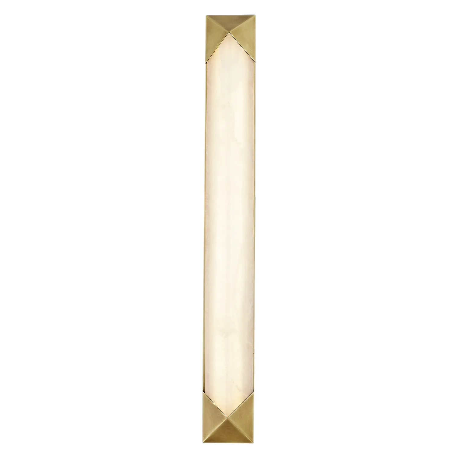 Caesar LED Vanity in Vintage Brass/Alabaster