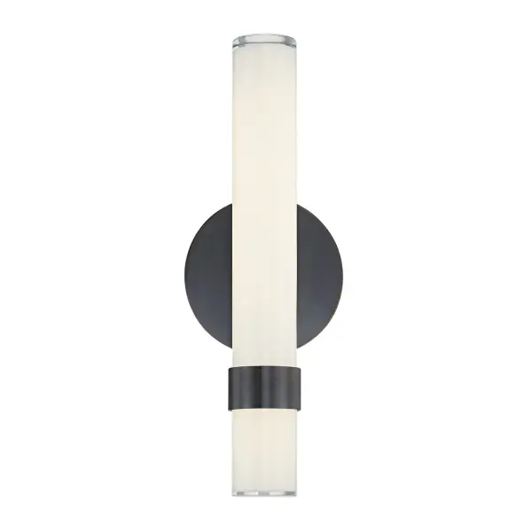 The Madison collection exudes classic elegance with a modern twist. With a large, ample glass tube filled with ambient illumination, this collection is simple yet stunning. Light and concise metal bands and arms twist gracefully around this collection, making a timeless statement wherever it is placed. Collection: Madison Designer: Alan Pepin Finish: Urban Bronze/Glossy Opal Glass: Glossy Opal Glass Width: 2.38" Height: 14.00" Extension from Wall: 5.38" Canopy: D5.25" x E1.5" Maximum Wattage: 14.00 W Bulb Type: LED Light Source: LED Light Output: 1120.00 lm Delivered Lumens: 862.00 lm Color Temperature: 3000 K CRI: 90 Rated Average Life: 50,000 Voltage: 120.00 V Material: Aluminum + Steel + Glass Country of Origin: China Safety Listing: ETL Safety Rating: Damp Title 24 LED Spec Sheet Instructions