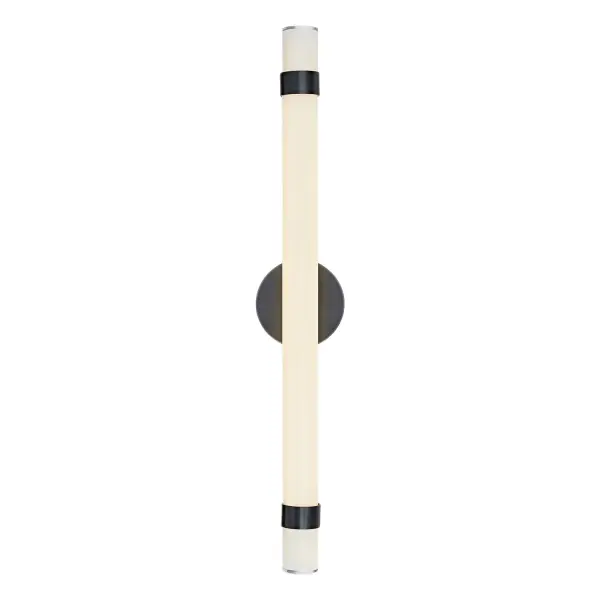 The Madison collection exudes classic elegance with a modern twist. With a large, ample glass tube filled with ambient illumination, this collection is simple yet stunning. Light and concise metal bands and arms twist gracefully around this collection, making a timeless statement wherever it is placed. Collection: Madison Designer: Alan Pepin Finish: Urban Bronze/Glossy Opal Glass: Glossy Opal Glass Width: 2.38" Height: 30.00" Extension from Wall: 5.38" Canopy: D5.25" x E1.5" Maximum Wattage: 24.00 W Bulb Type: LED Light Source: LED Light Output: 2280.00 lm Delivered Lumens: 1805.00 lm Color Temperature: 3000 K CRI: 90 Rated Average Life: 50,000 Voltage: 120.00 V Material: Aluminum + Steel + Glass Country of Origin: China Safety Listing: ETL Safety Rating: Damp Title 24 LED Spec Sheet Instructions